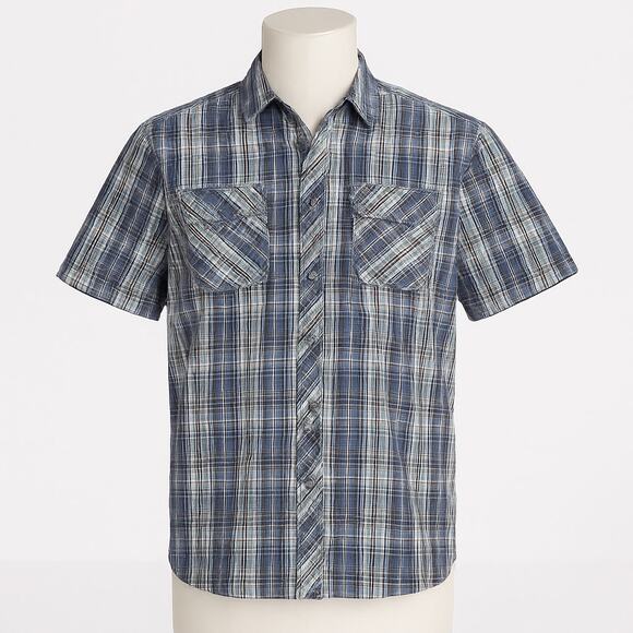 Kuhl Other - KÜHL Men’s Large Blue Plaid SUNCEL Short Sleeve Shirt